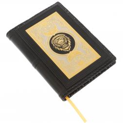 Ежедневник &amp;quot;Лев&amp;quot; А5 обложка из черной кожи Златоуст