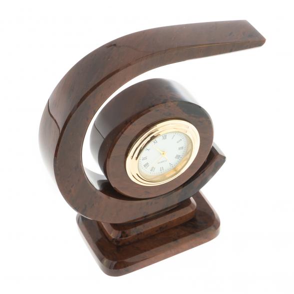 Настольные часы &amp;quot;Элегия&amp;quot; камень обсидиан 122355