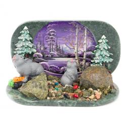 Настольный сувенир &amp;quot;Два зайца&amp;quot;