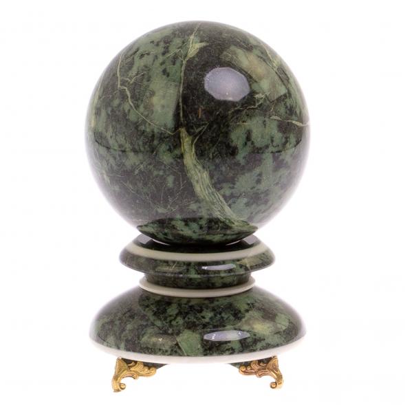 Шар из змеевика &amp;quot;Антистресс&amp;quot; 10 см на подставке 125314