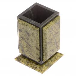 Карандашница из змеевика 7х7х10,5 см