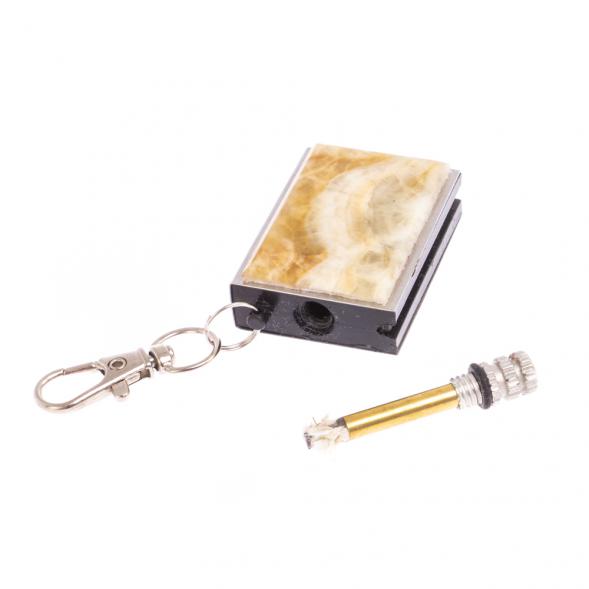 Брелок огниво &amp;quot;Вечная спичка&amp;quot; с накладкой из камня оникс 2,8х1,3х5 см 126689