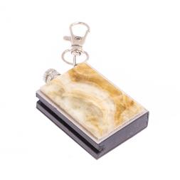 Брелок огниво &amp;quot;Вечная спичка&amp;quot; с накладкой из камня оникс 2,8х1,3х5 см