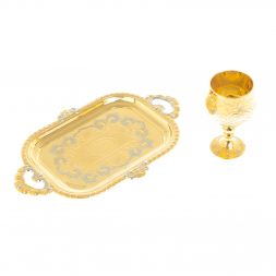 Рюмка на подносе "Узор" 50 мл Златоуст