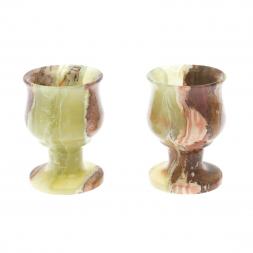 Набор рюмок из оникса &amp;quot;Тюльпан&amp;quot; 2 шт 50 мл 5х7 см (2х3)