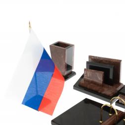 Письменный набор "Бюрократ" из лемезита с часами