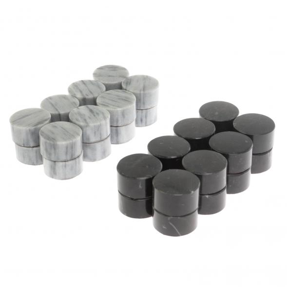 Фишки для игры в нарды 30 мм змеевик мрамор 129513