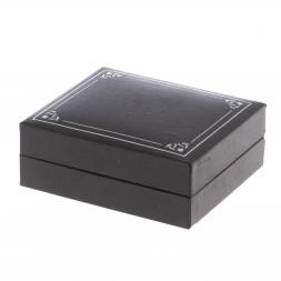 Набор запонки закругленные и зажим для галстука камень чароит