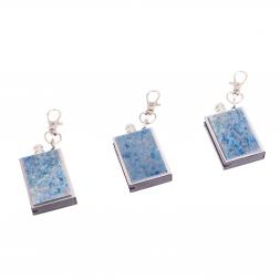 Брелок огниво "Вечная спичка" с накладкой из иркутского лазурита 2,8х1,3х5 см