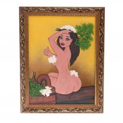 Картина "Банька" багет 36х46 см из каменной крошки