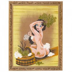 Картина "Банька" багет 36х46 см из каменной крошки