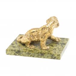 Статуэтка из бронзы &amp;quot;Тигр сидит&amp;quot; змеевик