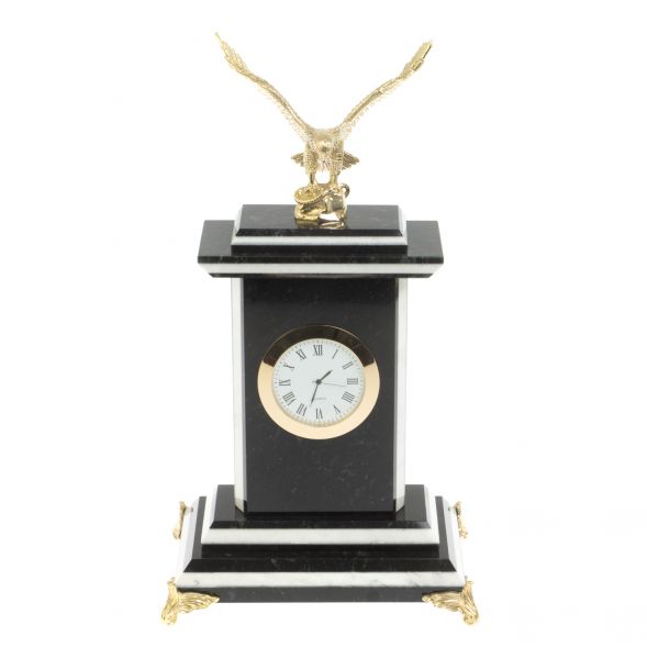 Часы &amp;quot;Горный орел&amp;quot; из змеевика и мрамора 127392