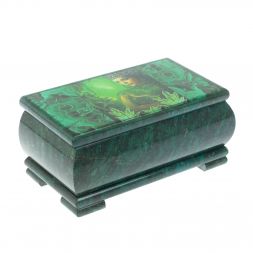 Шкатулка &amp;quot;Хозяйка медной горы&amp;quot; из змеевика 18х10х8,5 см