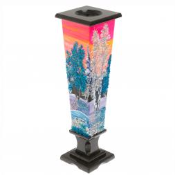 Ваза &amp;quot;Зима. Закат&amp;quot; из черного змеевика змеевика