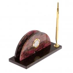 Настольный мини-набор &amp;quot;Овал&amp;quot; камень родонит