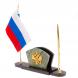 Визитница с флагом и гербом РФ камень жадеит 125315
