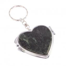 Складное зеркало брелок актиновит Сердце
