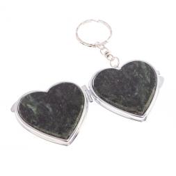 Складное зеркало брелок актиновит Сердце