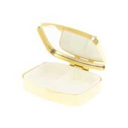 Таблетница на 2 отделения змеевик с ящерицей цвет золото