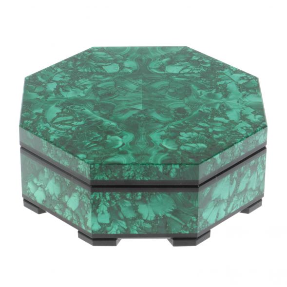 Шкатулка из малахита &amp;quot;Восьмигранная&amp;quot; 13,5х13,5х5,5 см 127943