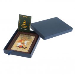 Икона гравюра "Св. Георгий Победоносец" багет 12,5х17,5х1 см Златоуст