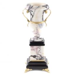 Ваза интерьерная "Медичи" камень белый мрамор