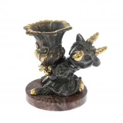 Статуэтка с подсвечником &amp;quot;Коза&amp;quot; бронза лемезит