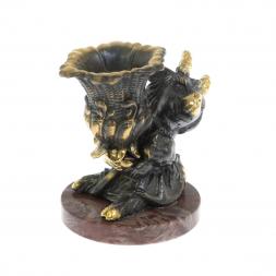 Статуэтка с подсвечником &amp;quot;Коза&amp;quot; бронза лемезит