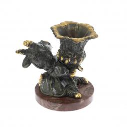 Статуэтка с подсвечником &amp;quot;Коза&amp;quot; бронза лемезит