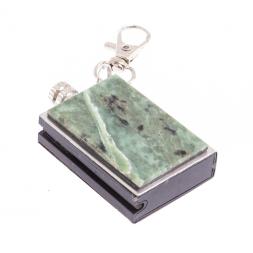 Брелок огниво &amp;quot;Вечная спичка&amp;quot; с накладкой из камня офит 2,8х1,3х5 см