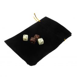 Кубики зарики 1 см белые и коричневые 4 шт