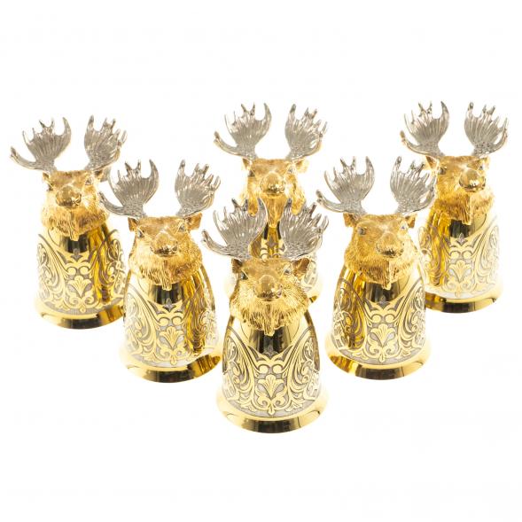 Стопки перевертыши &amp;quot;Лось&amp;quot; набор 6 шт Златоуст 123665