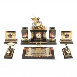 Настольный набор из камня яшма "Георгий Победоносец"