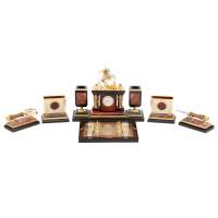 Настольный набор из камня яшма &amp;quot;Георгий Победоносец&amp;quot; 116474