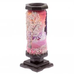 Ваза из камня &amp;quot;Зимний пейзаж&amp;quot; 8,5х8,5х21,5 см