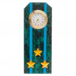 Часы &amp;quot;Погон полковник ВВС, ВКС, ВДВ&amp;quot; камень змеевик