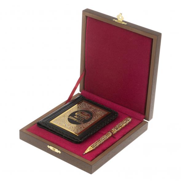 Подарочный набор &amp;quot;Автомобилист&amp;quot; обложка для автодокументов и ручка с гравюрой Златоуст 127394