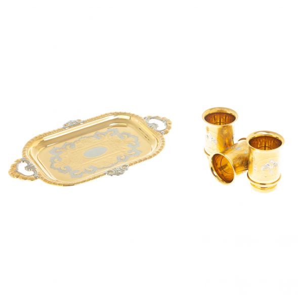 Набор &amp;quot;3 стопки на подносе&amp;quot; 25 мл Златоуст 128096