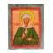 Икона настольная "Святая Матрона" камень змеевик 9х7,2х3 см