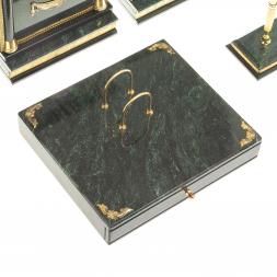 Письменный набор из змеевика "Цезарь" с лотком А4