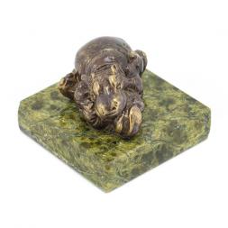 Статуэтка &amp;quot;Бегемоты камасутра&amp;quot; из бронзы и змеевика