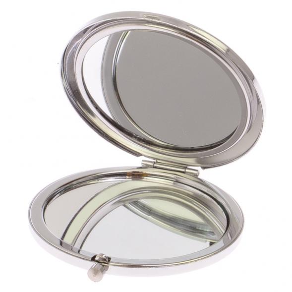 Карманное зеркальце из камня пирит цвет серебро 126154