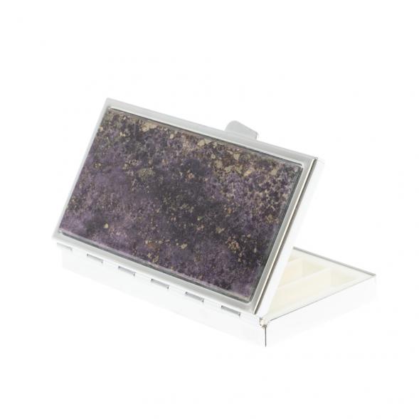 Таблетница на 7 отделений сиреневый флюорит серебристая 127232