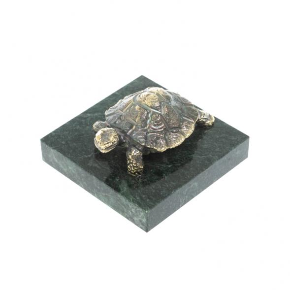 Статуэтка &amp;quot;Черепаха&amp;quot; малая бронза змеевик 116187