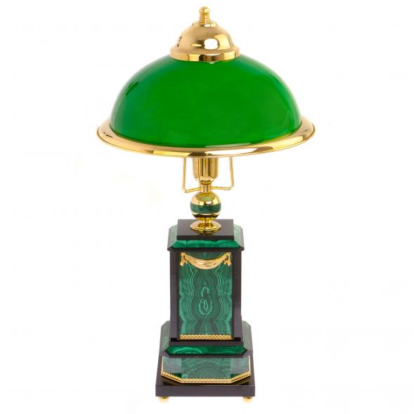 Настольная лампа камень малахит 116478