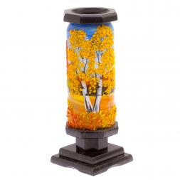 Ваза из камня &amp;quot;Осенний пейзаж&amp;quot; 8,5х8,5х21,5 см