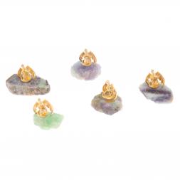 Сувенир "Дракон с монетой" на подставке из флюорита