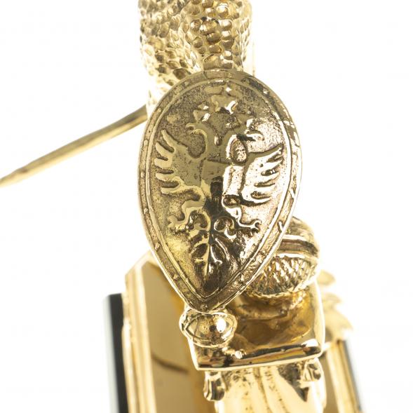 Бронзовые часы &amp;quot;Россия&amp;quot; камень яшма 113084