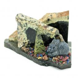 Мини-набор &amp;quot;Заяц&amp;quot; камень змеевик